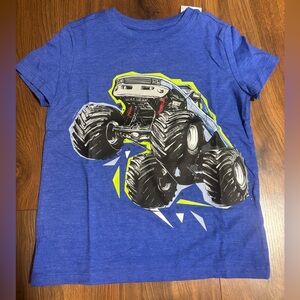 Cat & Jack Boys’ Monster Truck Short Sleeve Graphic Shirt - Royal Blue